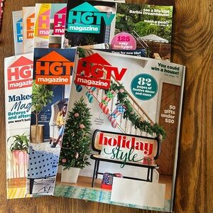 HGTV magazines. Complete 2023. 8 issues. EUC.